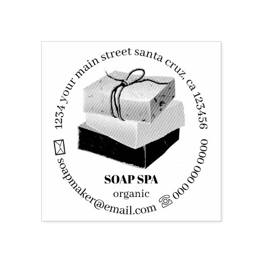 Soap Soy Wax Crafter Rubberstempel (Afrduk)