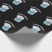 Soap What Funny Soap Pun Dark BG Cadeaupapier (Hoek)