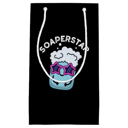 Soaperstar Funny Soap Pun Dark BG Klein Cadeauzakje (Voorkant)