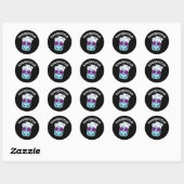 Soaperstar Funny Soap Pun Dark BG Ronde Sticker (Vel)