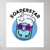 Soaperstar Funny Superstar Soap Pun Poster (Voorkant)