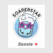 Soaperstar Funny Superstar Soap Pun Sticker (Vel)