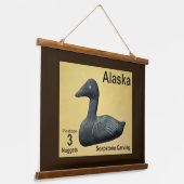 Soapstone Eider Duck Hangend Wandkleed (Gebogen)