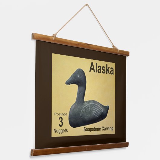 Soapstone Eider Duck Hangend Wandkleed (Gebogen)
