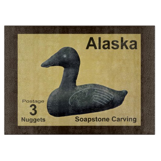Soapstone Eider Duck Snijplank (Voorkant)