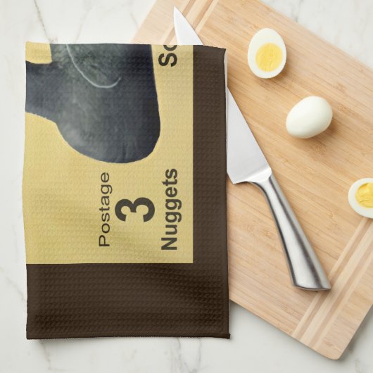 Soapstone Eider Duck Theedoek (Quarter Fold)