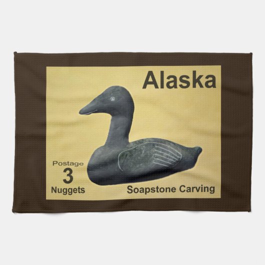 Soapstone Eider Duck Theedoek (Horizontaal)