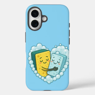 Soapy Love – Sponge & Dish Soap iPhone 16 Hoesje