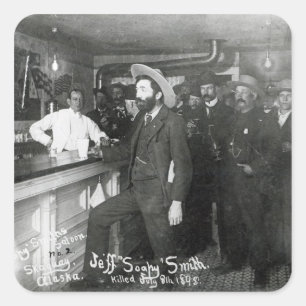 Soapy Smith's Saloon Bar Vierkante Sticker