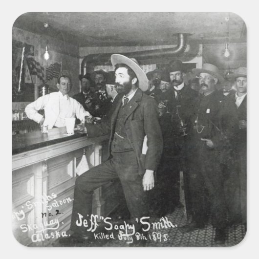 Soapy Smith's Saloon Bar Vierkante Sticker (Voorkant)