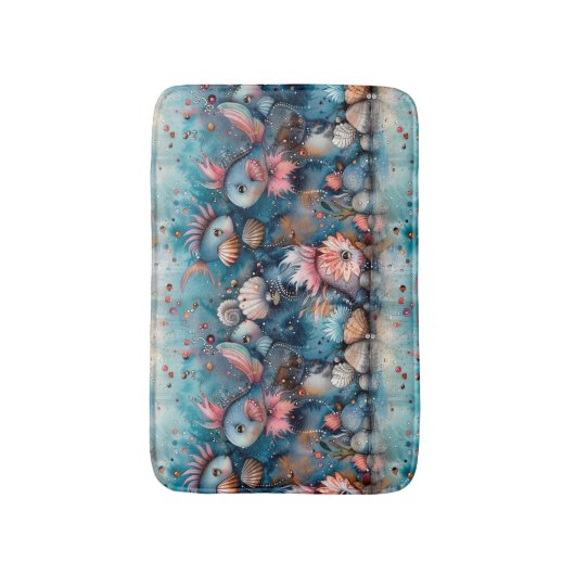 Soapy zee grappige vis inwoners badmat (Voorkant Verticaal)