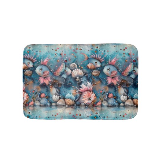 Soapy zee grappige vis inwoners badmat (Voorkant)