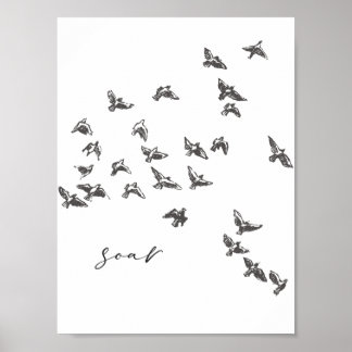 Soar, 8x10 Poster, Motivatie kunstdecor Poster