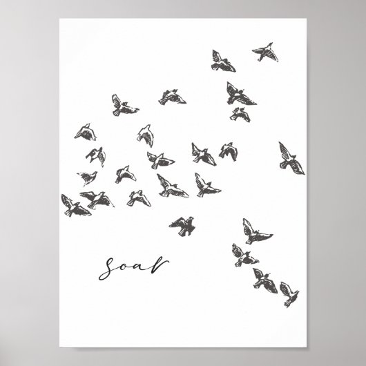 Soar, 8x10 Poster, Motivatie kunstdecor Poster (Voorkant)