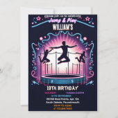 Soar boys kinder coole trampolinepark 13e verjaard kaart (Voorkant)