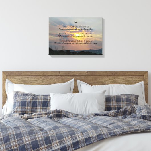 Soar gedicht stretch canvas print (Insitu (Slaapkamer))