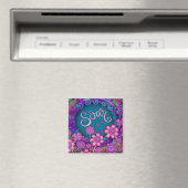 Soar Hearts Fun Pink Floral-inspiratie Magneet (Insitu (Vaatwasser))