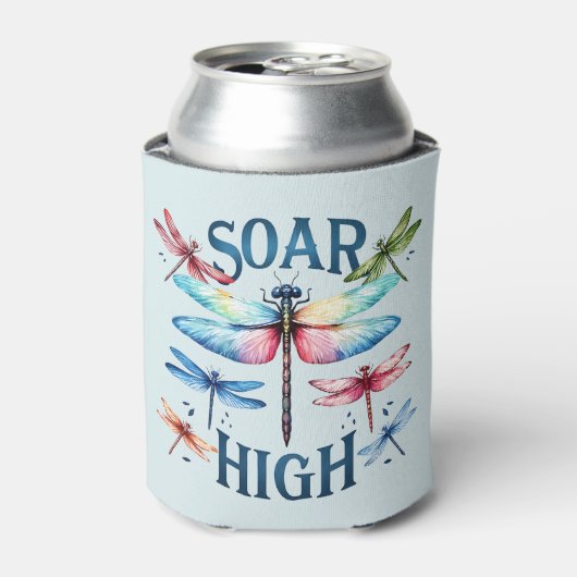 Soar High - Artistieke libel Blikjeskoeler (Blikje Voorkant)