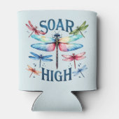 Soar High - Artistieke libel Blikjeskoeler (Achterkant)