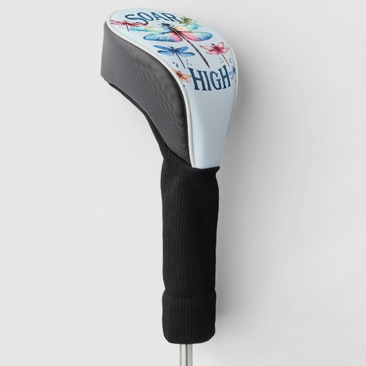 Soar High - Artistieke libel Golfheadcover (Schuin)