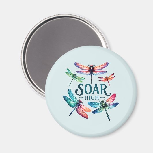 Soar High - Artistieke libel Magneet (Voorkant / Achterkant)