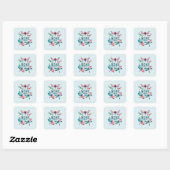 Soar High - Artistieke libel Vierkante Sticker (Vel)