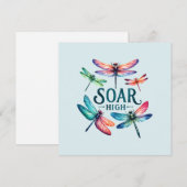 Soar High - Dragonfly Kleurrijk Inspirerend (Voorkant / Achterkant)