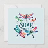 Soar High - Dragonfly Kleurrijk Inspirerend (Voorkant)
