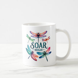 Soar High - Dragonfly Kleurrijk Inspirerend Koffiemok