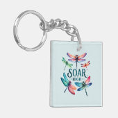 Soar High - Dragonfly Kleurrijk Inspirerend Sleutelhanger (Voorkant Links)