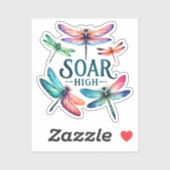 Soar High - Dragonfly Kleurrijk Inspirerend Sticker (Vel)