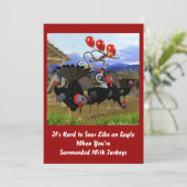 Soar like an Eagle Birthday Invite Kaart (Staand voorkant)