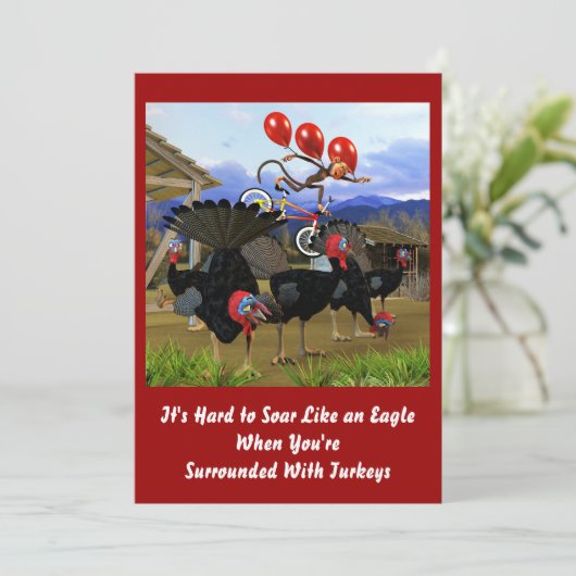 Soar like an Eagle Birthday Invite Kaart (Staand voorkant)