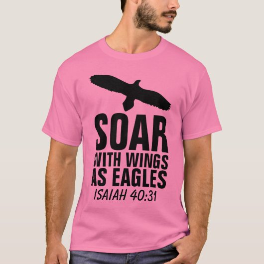 SOAR MET WINGS ALS ELGF, Christelijke T-Shirts (Voorkant)