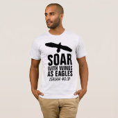 SOAR MET WINGS ALS ELGF, Christelijke T-Shirts (Voorkant volledig)