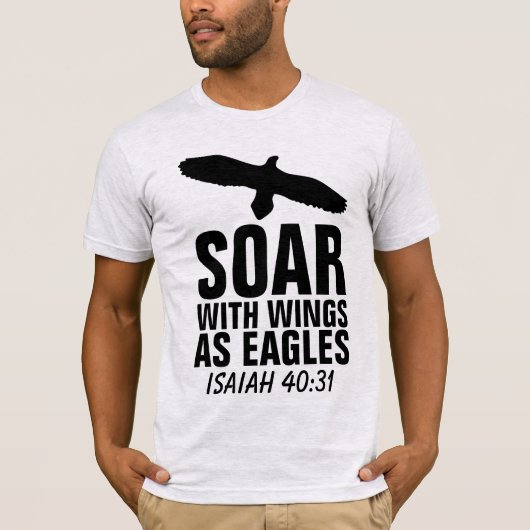 SOAR MET WINGS ALS ELGF, Christelijke T-Shirts (Voorkant)