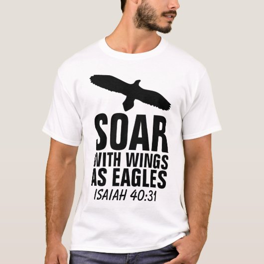 SOAR MET WINGS ALS ELGF, Christelijke T-Shirts (Voorkant)