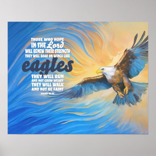 Soar on wings like eagles poster (Voorkant)