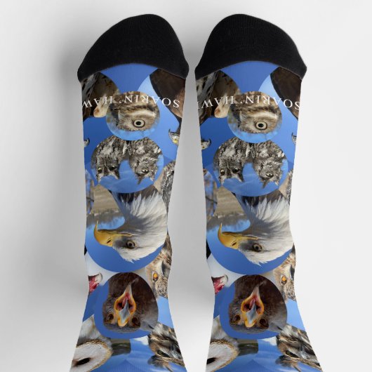Soarin' Hawk Birds - Premium Crew Sock Sokken (Top)