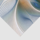 Soaring, Abstract Fantasy Fractal Art With Blue Tissuepapier (Detail)