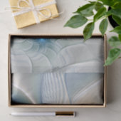 Soaring, Abstract Fantasy Fractal Art With Blue Tissuepapier (Geschenk)