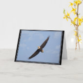 Soaring Bald Eagle BLANK kaart (Gele Bloem)