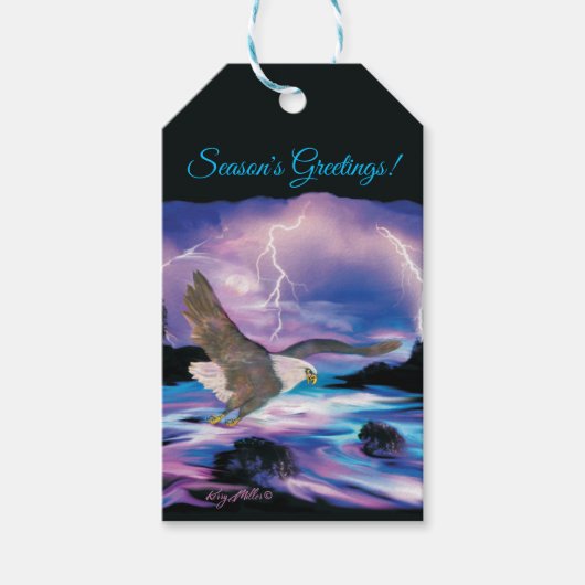 Soaring Bald Eagle Cadeaulabel (Voorkant)