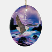 Soaring Bald Eagle Keramisch Ornament (Rechts)