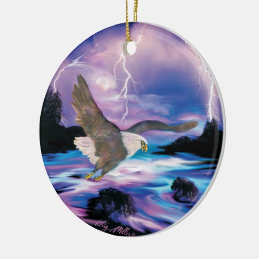 Soaring Bald Eagle Keramisch Ornament (Links)