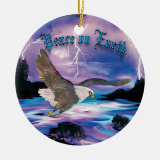 Soaring Bald Eagle Keramisch Ornament (Voorkant)