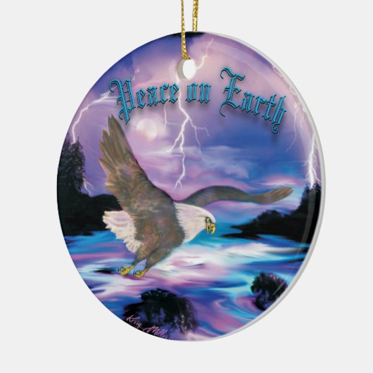 Soaring Bald Eagle Keramisch Ornament (Links)