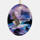 Soaring Bald Eagle Keramisch Ornament (Rechts)