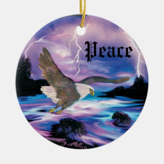 Soaring Bald Eagle Keramisch Ornament (Voorkant)
