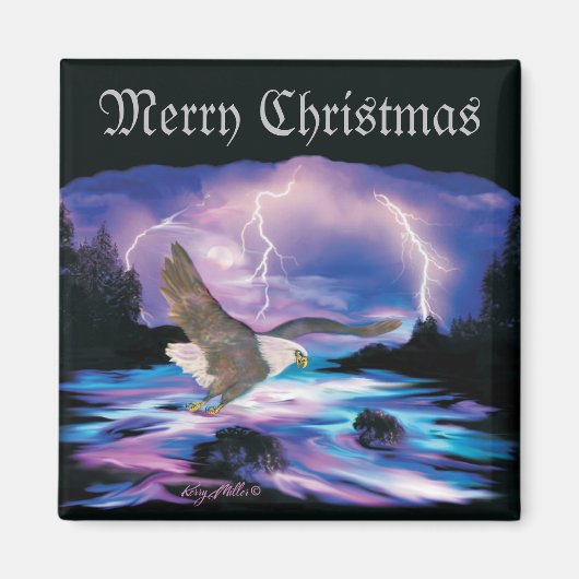 Soaring Bald Eagle Magneet (Voorkant)